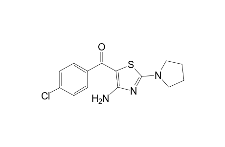 4-Amino-5-(4-chloro-benzoyl)-2-(1-pyrrolidinyl)-1,3-thiazole