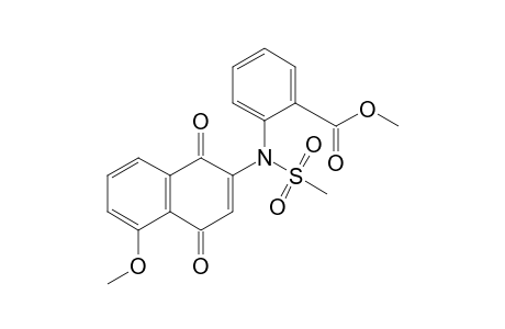 2-(N-Mesyl-2-methoxycarbonylanilino)-5-methoxy-1,4-naphthoquinone