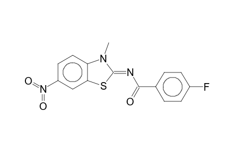 4-Fluoro-N-(3-methyl-6-nitrobenzothiazolin-2-ylidene)benzamide