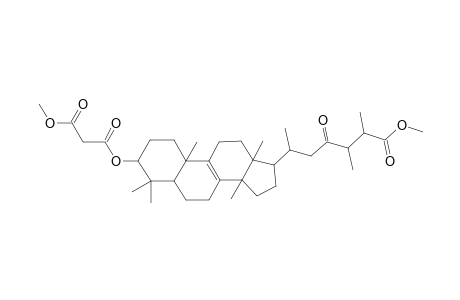 Lanost-8-en-26-oic acid, 3-(3-methoxy-1,3-dioxopropoxy)-24-methyl-23-oxo-, methyl ester