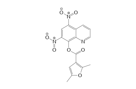 3-Furancarboxylic acid, 2,5-dimethyl-, 5,7-dinitro-8-quinolinyl ester