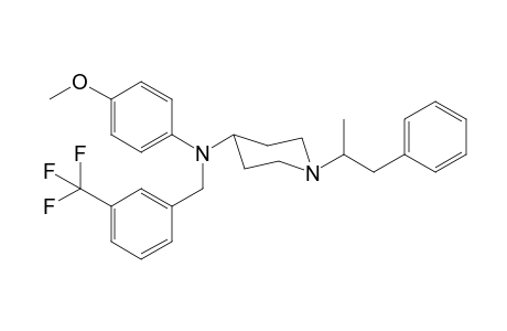 N-4-Methoxyphenyl-N-3-trifluoromethylbenzyl-1-(1-phenylpropan-2-yl)piperidin-4-amine