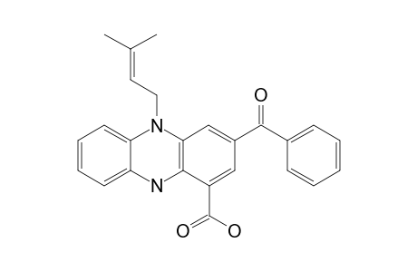 CHROMOPHENAZINE_D;3-BENZOYL-5-(3'-METHYLBUT-2'-ENYL)-5,10-DIHYDROPHENAZINE-1-CARBOXYLIC_ACID