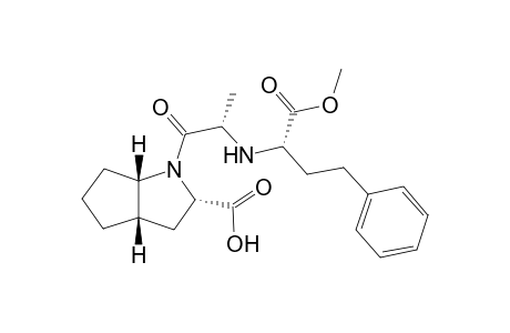 (2S,3aS,6aS)-1-[(2S)-2-[[(1S)-1-carbomethoxy-3-phenyl-propyl]amino]propanoyl]-3,3a,4,5,6,6a-hexahydro-2H-cyclopenta[b]pyrrole-2-carboxylic acid