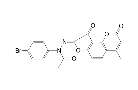 acetic acid, 1-(4-bromophenyl)-2-((8Z)-4-methyl-2,9-dioxo-2H-furo[2,3-h][1]benzopyran-8(9H)-ylidene)hydrazide