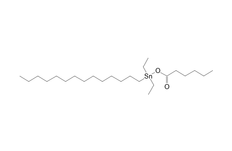 Hexanoic acid, diethyltetradecylstannyl ester