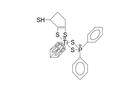Cyclopentadienyl-diphenyl-phosphonium-tetrathia-titanium complex