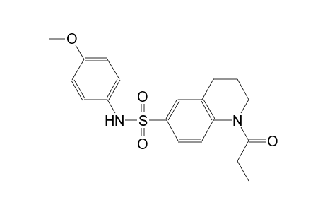 6-quinolinesulfonamide, 1,2,3,4-tetrahydro-N-(4-methoxyphenyl)-1-(1-oxopropyl)-