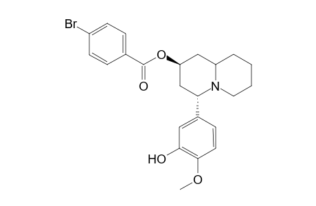 Rel-(2S,4S,10R)-2-(p-bromobenzoyloxy)-4-(3-hydroxy-4-methoxyphenyl)quinolizidine