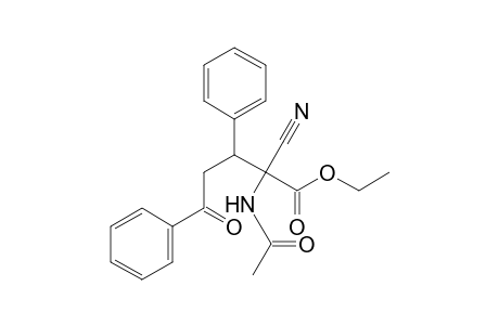 Ethyl 2-acetylamino-2-cyano-3-phenyl-5-oxo-5-phenylpentanoate