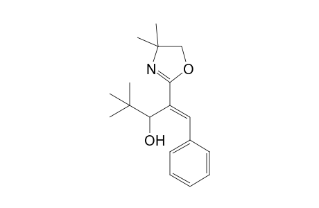 (E)-2-(4,4-dimethyl-2-oxazolin-2-yl)-4,4-dimethyl-1-phenyl-pent-1-en-3-ol