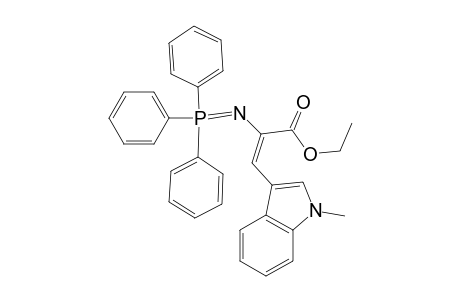 2-Propenoic acid, 3-(1-methyl-1H-indol-3-yl)-2-[(triphenylphosphoranylidene)amino]-, ethyl ester