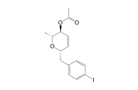4'-(5-O-Acetyl-2,6-anhydro-1,3,4,7-tetradeoxy-.alpha.,L-erythro-hept-3-enitol-1-yl)iodobenzene
