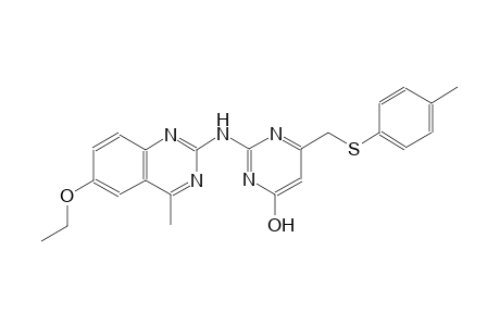 2-[(6-ethoxy-4-methyl-2-quinazolinyl)amino]-6-{[(4-methylphenyl)sulfanyl]methyl}-4-pyrimidinol