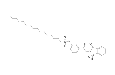 1-Hexadecanesulfonamide, N-[3-[2-(1,1-dioxido-3-oxo-1,2-benzisothiazol-2(3H)-yl)acetyl]phenyl]-