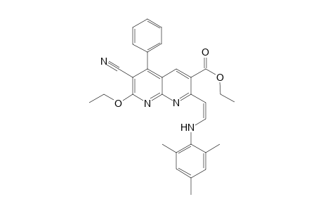 3-Cyano-2-ethoxy-6-ethoxycarbonyl-7-[2-(2,4,6-trimethylphenylamino)vinyl]-4-phenyl-1,8-naphthyridinee