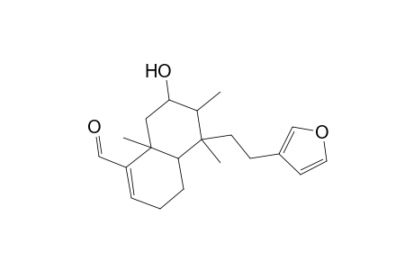 5-[2-(3-Furyl)ethyl]-7-hydroxy-5,6,8a-trimethyl-3,4,4a,5,6,7,8,8a-octahydro-1-naphthalenecarbaldehyde