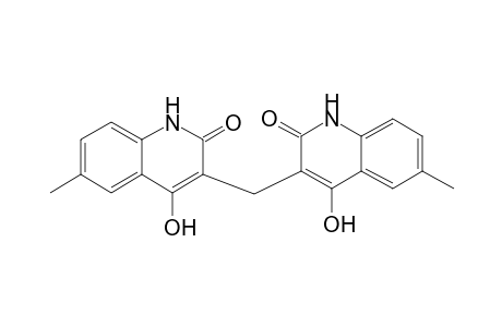 2-Hydroxy-3-[(2-hydroxy-6-methyl-4-oxo-1H-quinolin-3-yl)methyl]-6-methyl-1H-quinolin-4-one