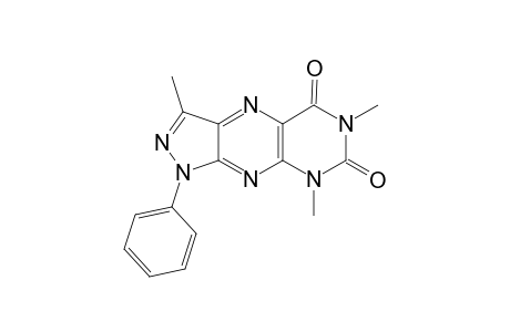 3,6,8-Trimethyl-1-phenylpyrimidino[5,4-b]pyrazino[5,6-c]pyrazole-5,7-dione