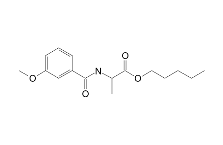 L-Alanine, N-(m-anisoyl)-, pentyl ester