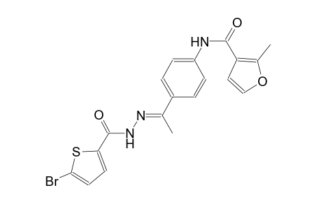 N-(4-{(1E)-N-[(5-bromo-2-thienyl)carbonyl]ethanehydrazonoyl}phenyl)-2-methyl-3-furamide
