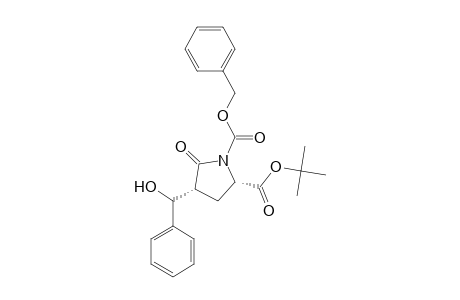 tert-Butyl (2S)-1-(Benzyloxycarbonyl)-4.alpha.-(hydroxyphenylmethyl)pyroglutamate