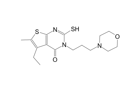 5-ethyl-6-methyl-3-[3-(4-morpholinyl)propyl]-2-sulfanylthieno[2,3-d]pyrimidin-4(3H)-one