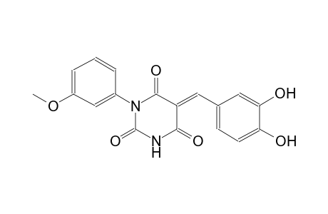 (5E)-5-(3,4-dihydroxybenzylidene)-1-(3-methoxyphenyl)-2,4,6(1H,3H,5H)-pyrimidinetrione