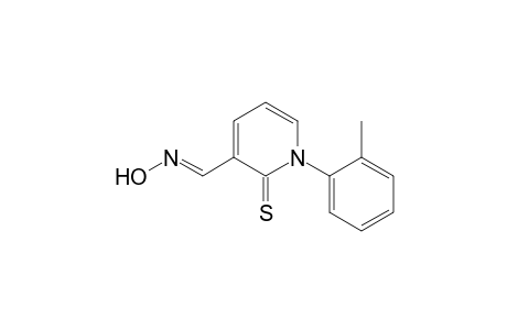 (3E)-1-(2-methylphenyl)-2-sulfanylidene-3-pyridinecarboxaldehyde oxime