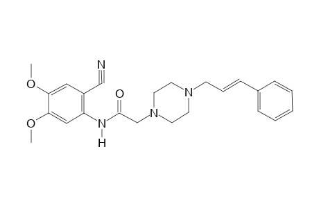 2-[4-[(E)-cinnamyl]piperazin-1-yl]-N-(2-cyano-4,5-dimethoxy-phenyl)acetamide