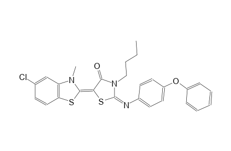 (2E,5Z)-3-butyl-5-(5-chloro-3-methyl-1,3-benzothiazol-2(3H)-ylidene)-2-[(4-phenoxyphenyl)imino]-1,3-thiazolidin-4-one