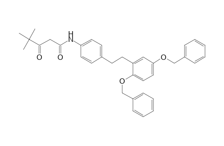 Pentanamide, N-[4-[2-[2,5-bis(phenylmethoxy)phenyl]ethyl]phenyl]-4,4-dimethyl-3-oxo-