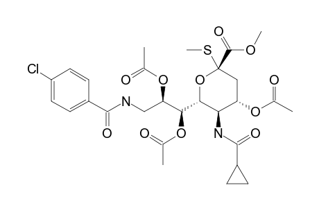 METHYL_(METHYL__5-CYCLOPROPYLAMIDO-4,7,8-TRI-O-ACETYL-9-(4-CHLOROBENZAMIDO)-3,5,9-TRIDEOXY-2-THIO-D-GLYCERO-ALPHA-D-GALACTO-2-NONULO