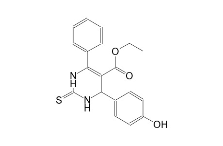 5-pyrimidinecarboxylic acid, 1,2,3,4-tetrahydro-4-(4-hydroxyphenyl)-6-phenyl-2-thioxo-, ethyl ester