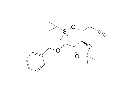 tert-butyl-[(1R)-1-[(4S,5R)-2,2-dimethyl-5-(phenylmethoxymethyl)-1,3-dioxolan-4-yl]but-3-ynoxy]-dimethyl-silane