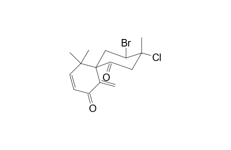 4-Bromo-3-chloro-3,11,11-trimethyl-7-methylenespiro[5.5]undec-9-ene-1,8-dione