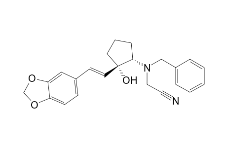 2-[[(1S,2S)-2-[(E)-2-(1,3-benzodioxol-5-yl)ethenyl]-2-hydroxycyclopentyl]-(phenylmethyl)amino]acetonitrile