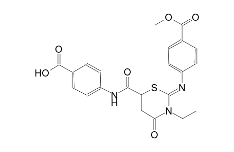 4-{[((2Z)-3-ethyl-2-{[4-(methoxycarbonyl)phenyl]imino}-4-oxotetrahydro-2H-1,3-thiazin-6-yl)carbonyl]amino}benzoic acid