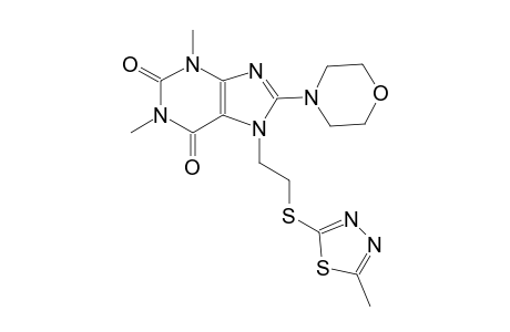 1,3-dimethyl-7-{2-[(5-methyl-1,3,4-thiadiazol-2-yl)sulfanyl]ethyl}-8-(4-morpholinyl)-3,7-dihydro-1H-purine-2,6-dione