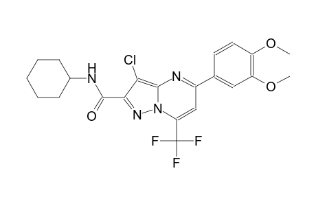 pyrazolo[1,5-a]pyrimidine-2-carboxamide, 3-chloro-N-cyclohexyl-5-(3,4-dimethoxyphenyl)-7-(trifluoromethyl)-