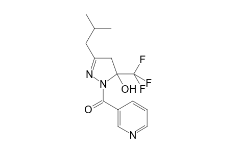 3-Isobutyl-1-(3-pyridinylcarbonyl)-5-(trifluoromethyl)-4,5-dihydro-1H-pyrazol-5-ol