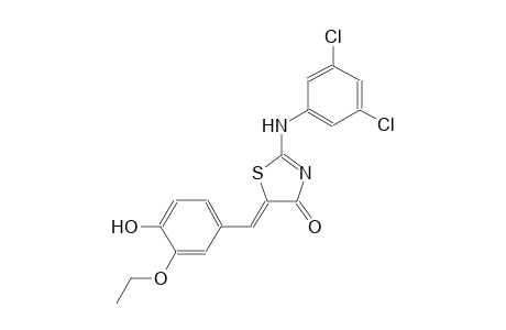 (5Z)-2-(3,5-dichloroanilino)-5-(3-ethoxy-4-hydroxybenzylidene)-1,3-thiazol-4(5H)-one