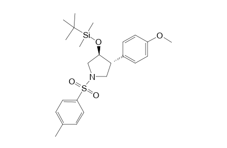 trans-3-((tert-butyldimethylsilyl)oxy)-4-(4-methoxyphenyl)-1-tosylpyrrolidine