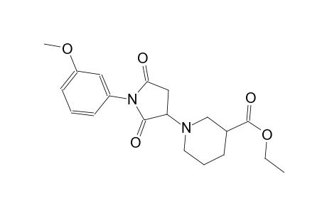 ethyl 1-[1-(3-methoxyphenyl)-2,5-dioxo-3-pyrrolidinyl]-3-piperidinecarboxylate