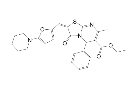 ethyl (2E)-7-methyl-3-oxo-5-phenyl-2-{[5-(1-piperidinyl)-2-furyl]methylene}-2,3-dihydro-5H-[1,3]thiazolo[3,2-a]pyrimidine-6-carboxylate