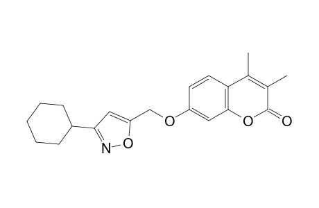 2H-1-Benzopyran-2-one, 7-[(3-cyclohexyl-5-isoxazolyl)methoxy]-3,4-dimethyl-