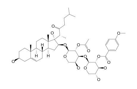 #2;3-BETA,16-BETA,17-ALPHA-TRIHYDROXYCHOLEST-5-EN-22-ONE-16-O-[2-O-4-METHOXYBENZOYL-BETA-D-XYLOPYRANOSYL-(1->3)]-(2-O-ACETYL-ALPHA-L-ARABINOPYRANOSIDE)