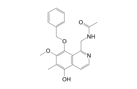 1-Acetylaminomethyl-8-benzyloxy-5-hydroxy-7-methoxy-6-methylisoquinoline