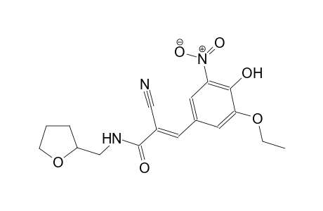 (2E)-2-cyano-3-(3-ethoxy-4-hydroxy-5-nitrophenyl)-N-(tetrahydro-2-furanylmethyl)-2-propenamide