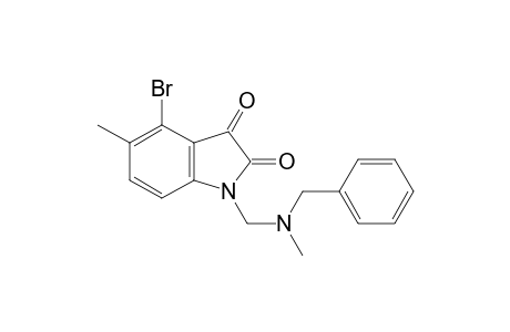 1-{[benzyl(methyl)amino]methyl}-4-bromo-5-methyl-1H-indole-2,3-dione